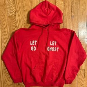 Lonely Ghost "Let Go Let Ghost" Sweatshirt Neon Hot Pink Sz M Adult